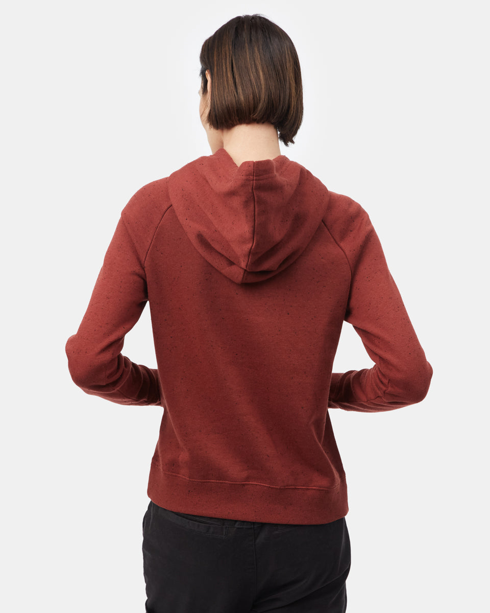 Red Organic Cotton Raglan Hoodie