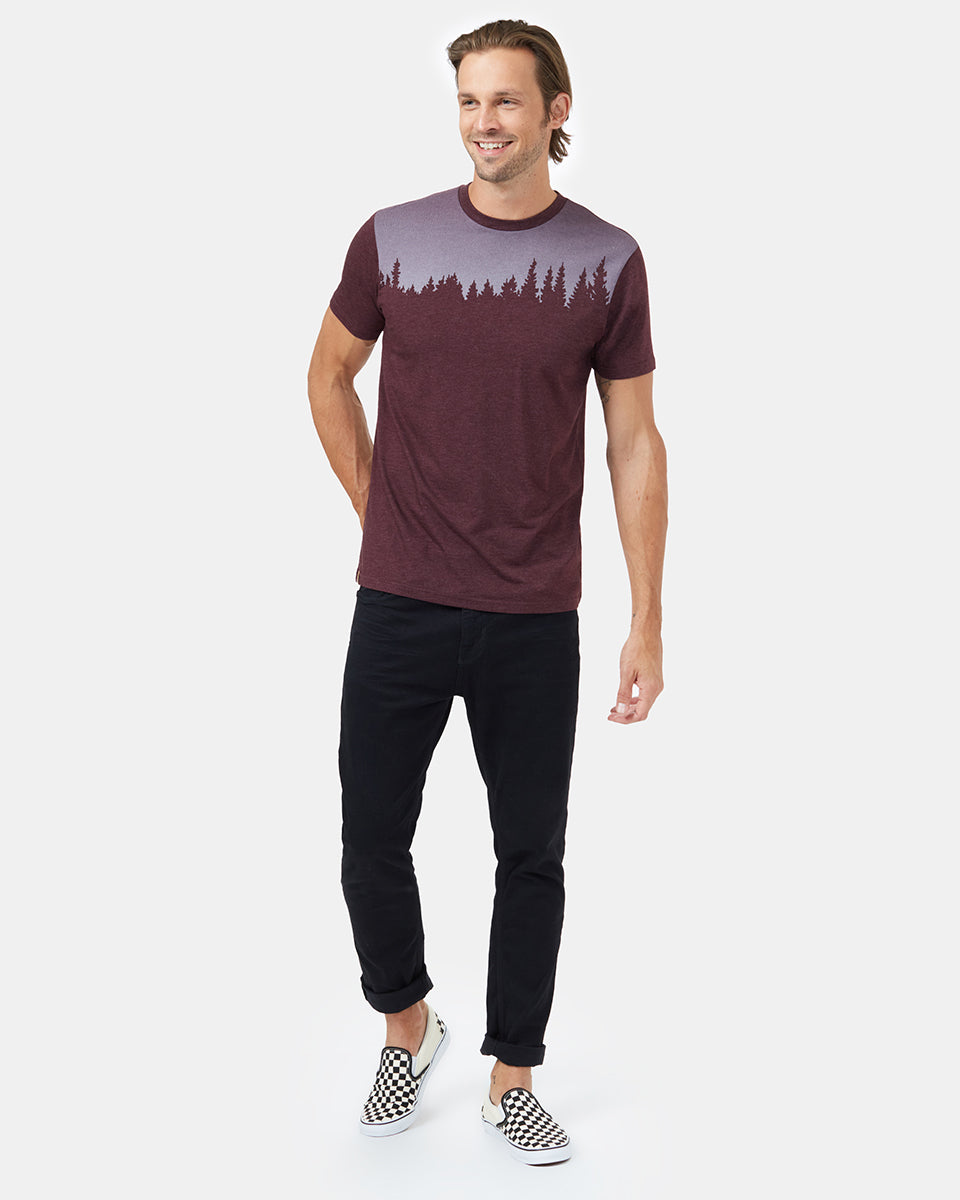 Red Tree Graphic Crew Neck T-Shirt