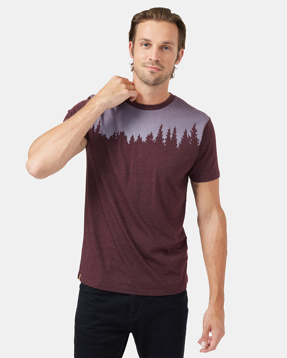 Red Tree Graphic Crew Neck T-Shirt