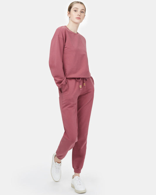 Red Women's Balloon Sleeve Pullover