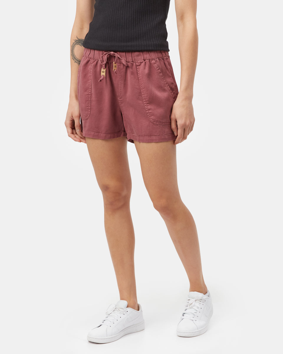 Red Women's Casual Summer Shorts