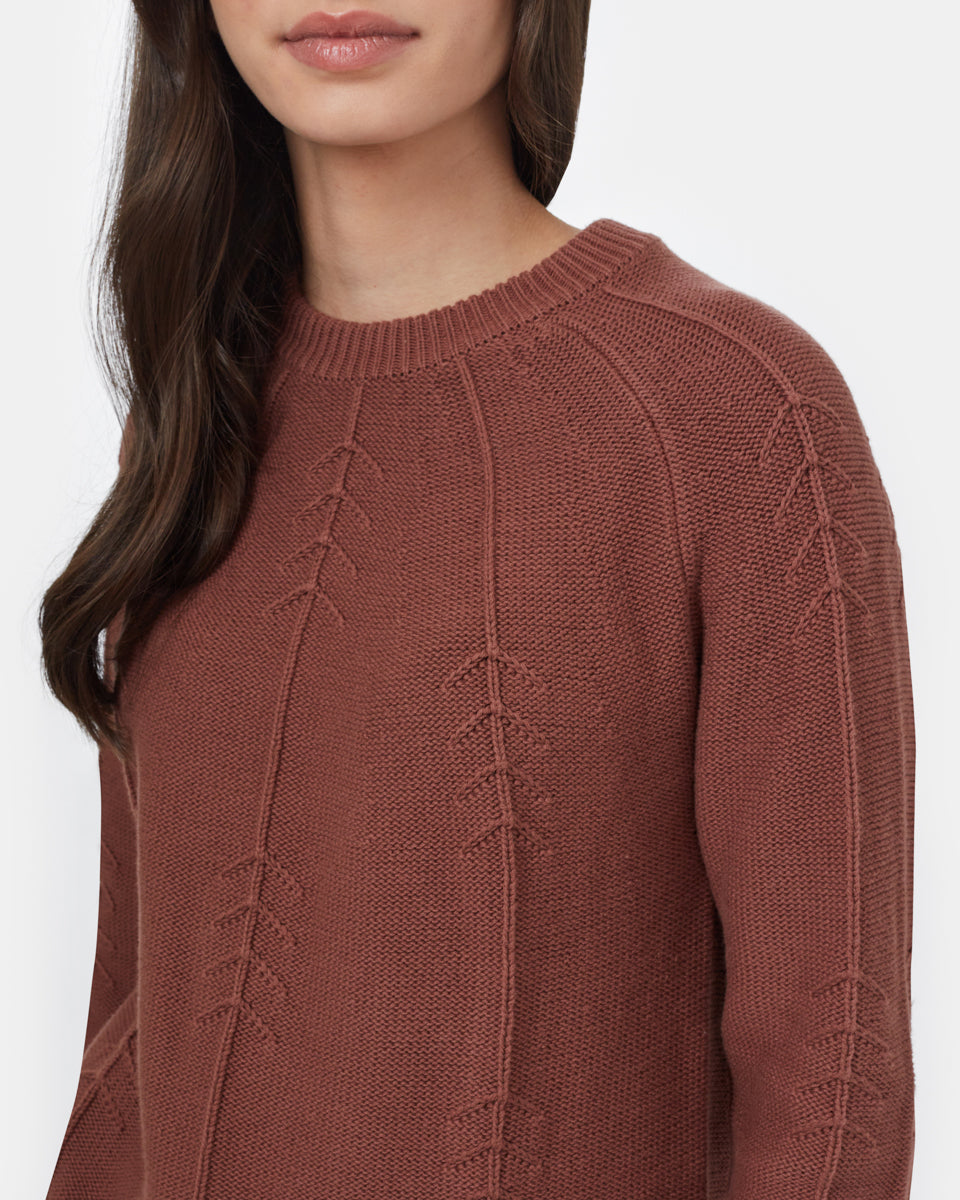 Red Women's Knit Wool Ribbed Jumper