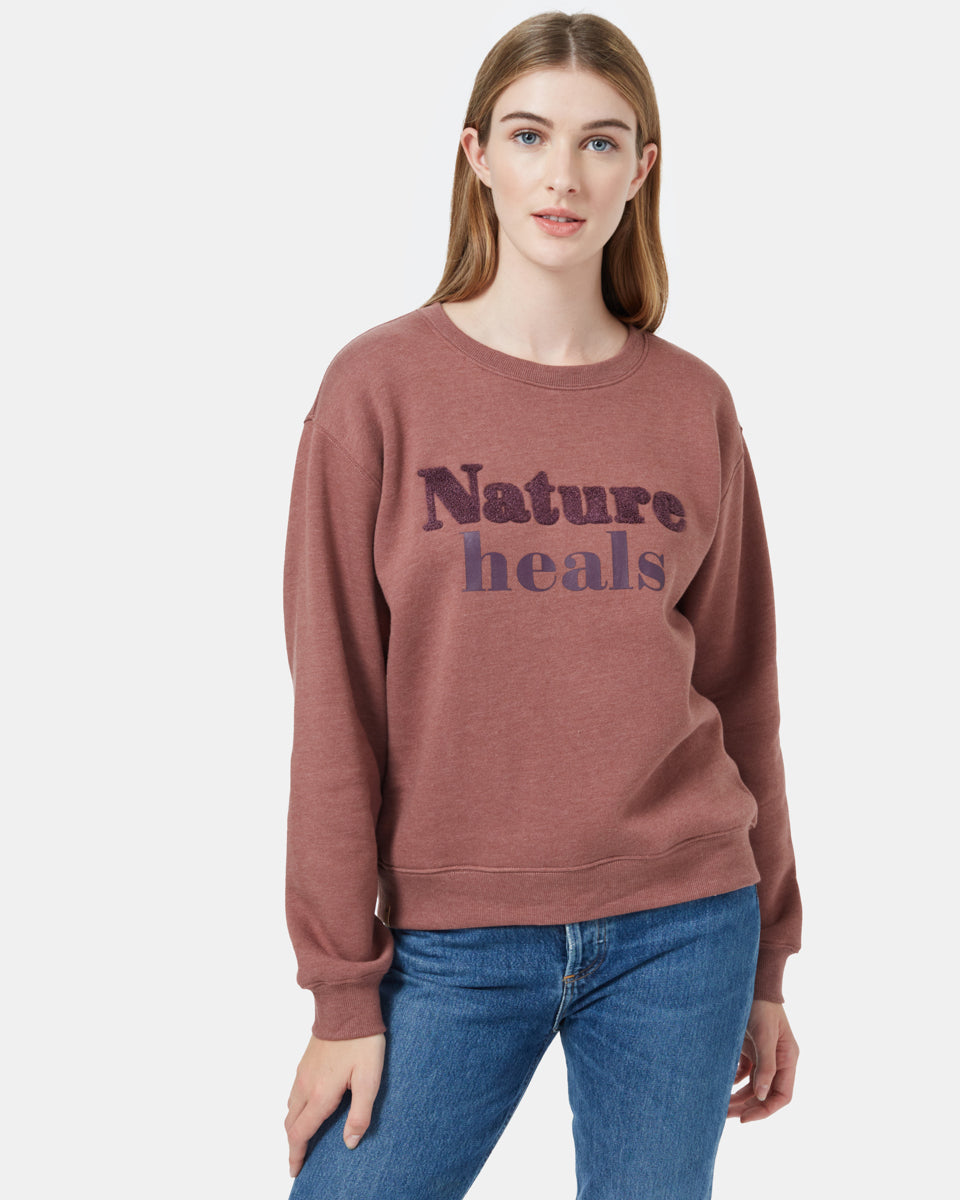 Red Women's Organic Cotton Graphic Sweatshirt