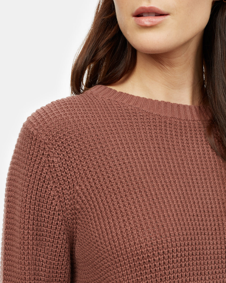 Red Women's Organic Cotton Knit Sweater