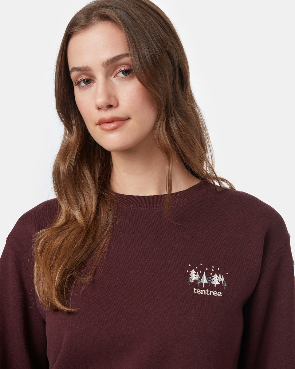 Red Women's Tree Graphic Sweatshirt