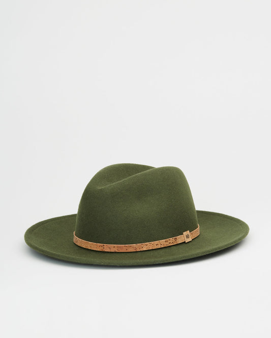 Green Recycled Wool Fedora