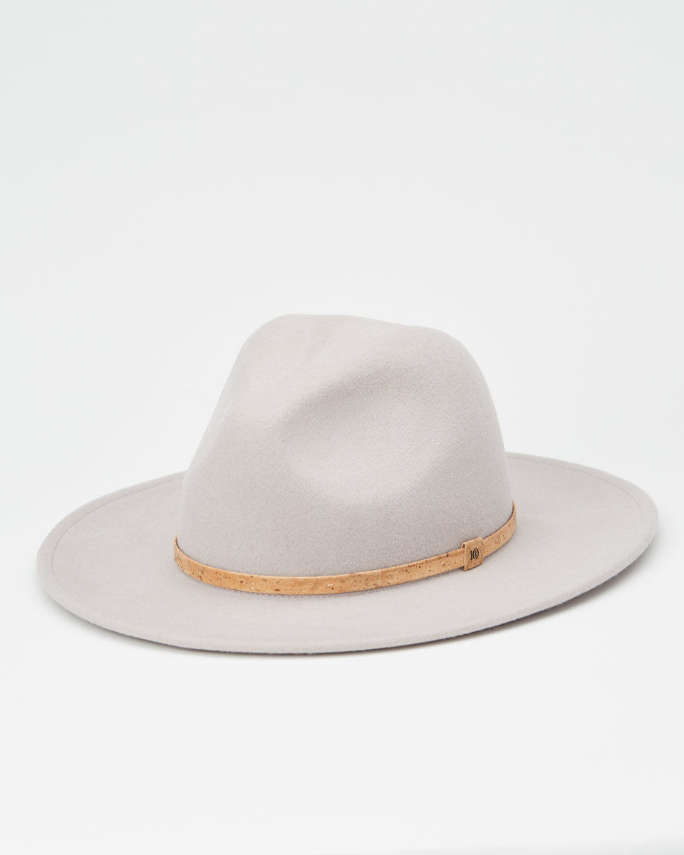 Gray Recycled Wool Fedora