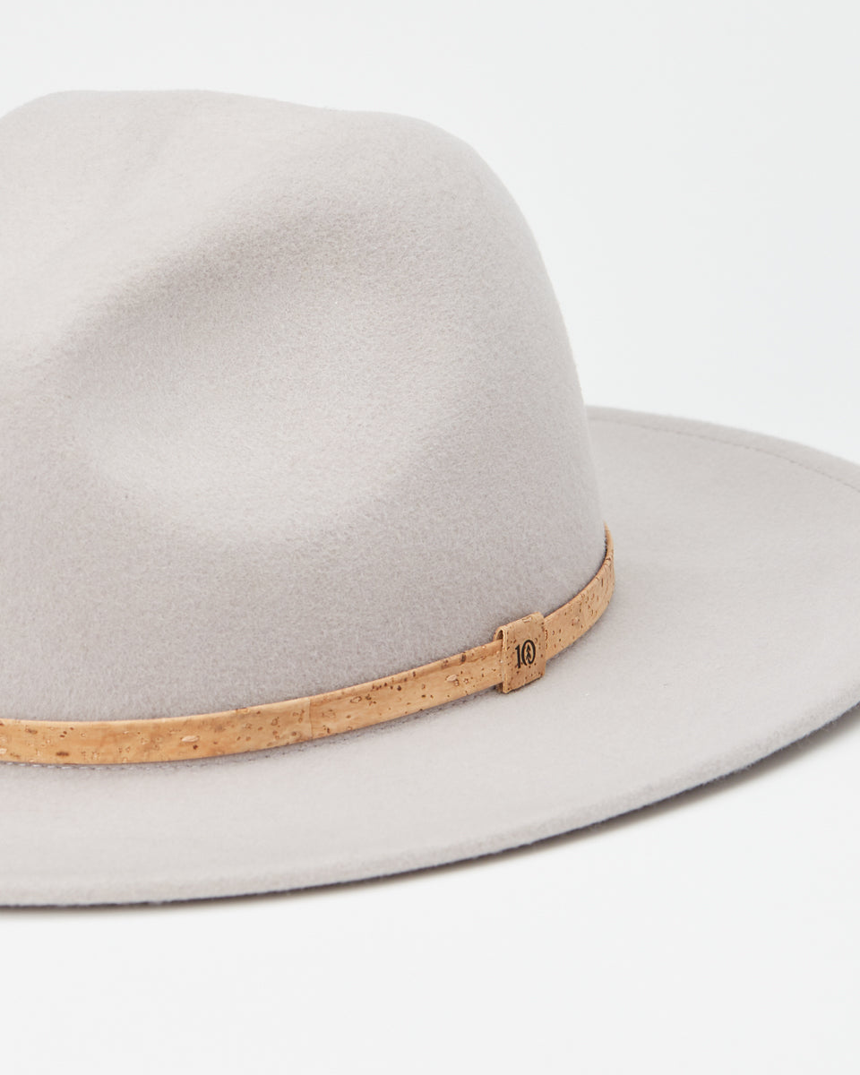 Gray Recycled Wool Fedora