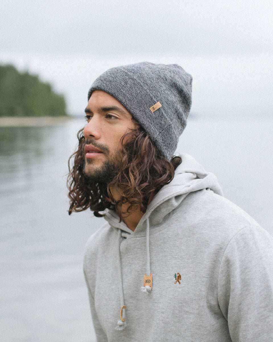 Black Merino Wool Toque Hat