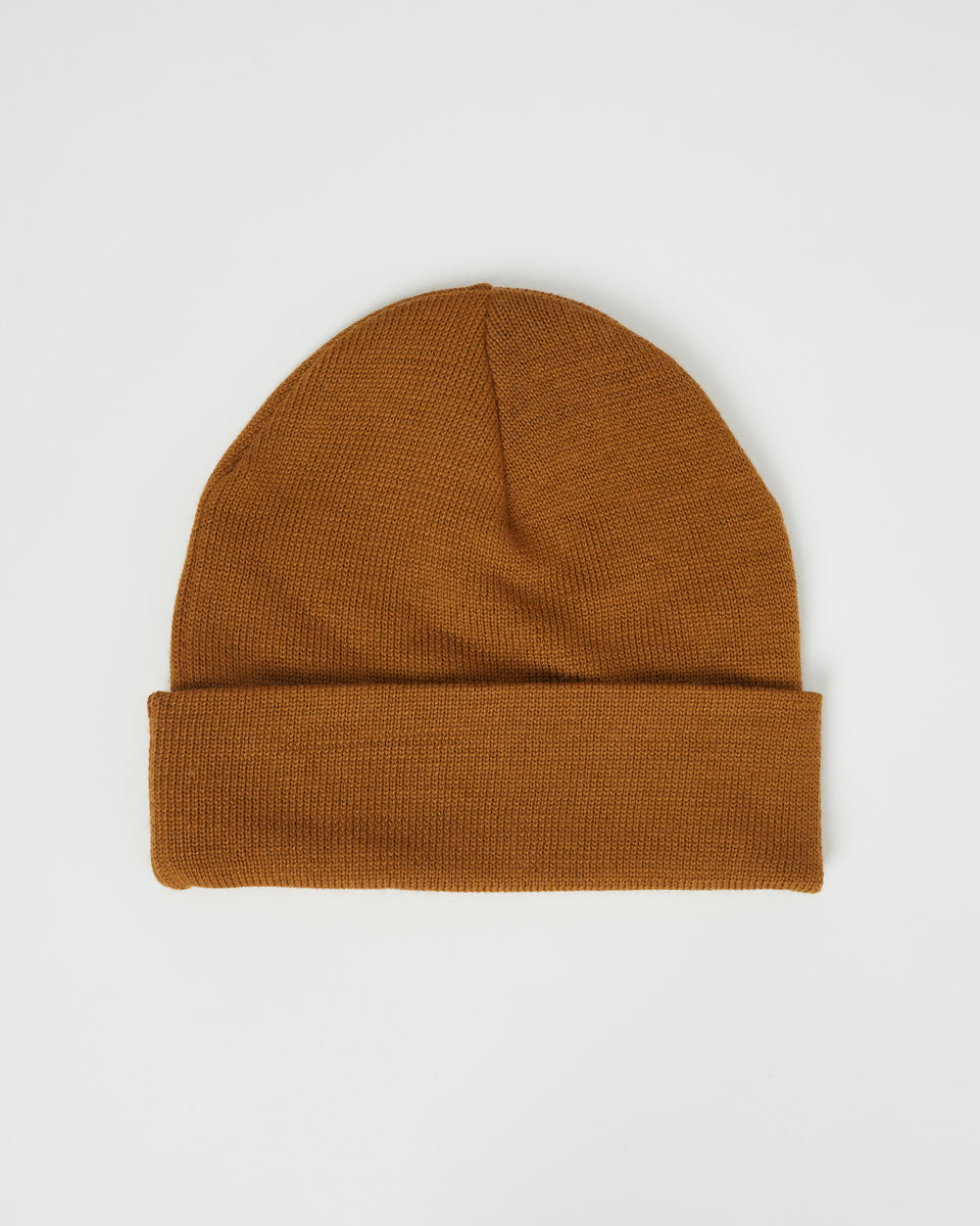 Brown Merino Wool Toque Hat