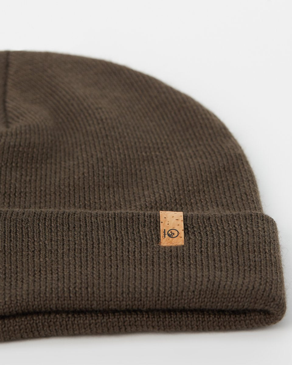 Brown Merino Wool Toque Hat