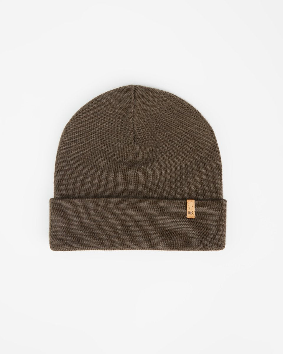 Brown Merino Wool Toque Hat