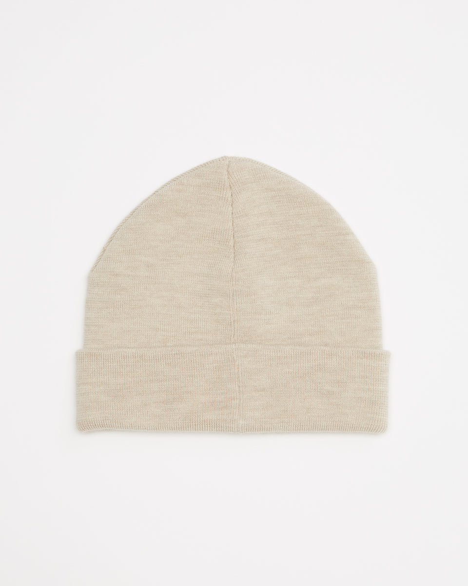 Gray,White Merino Wool Toque Hat