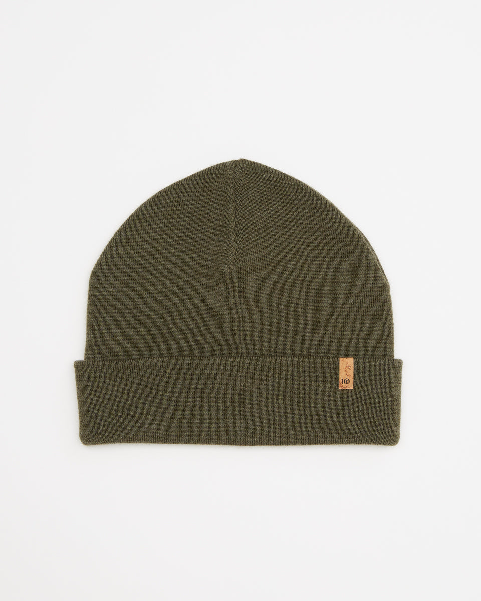 Green Merino Wool Toque Hat