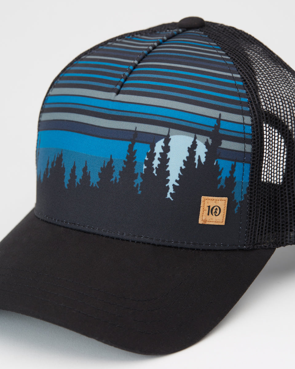 Black,Blue Adjustable Mesh Baseball Cap