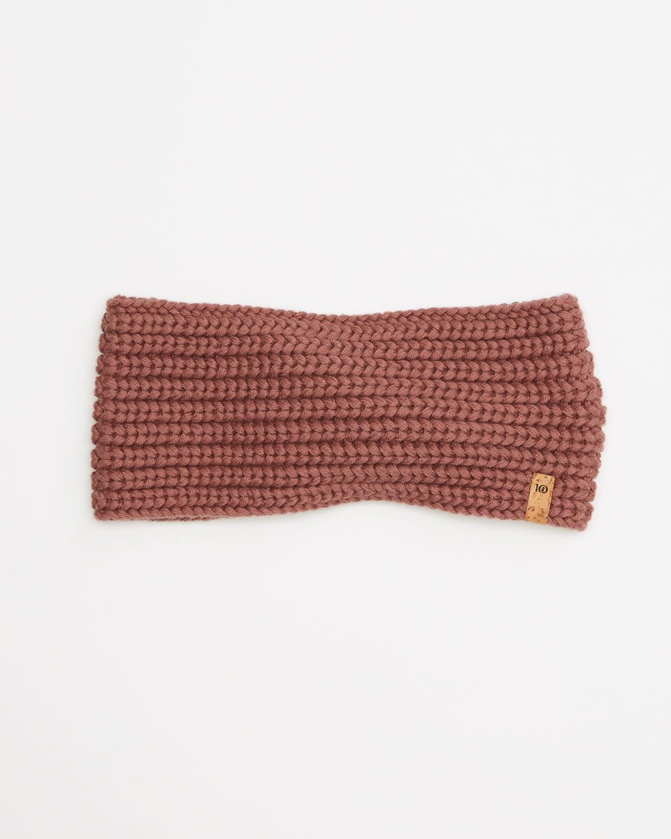 Red Organic Cotton Knit Hair Bandeau