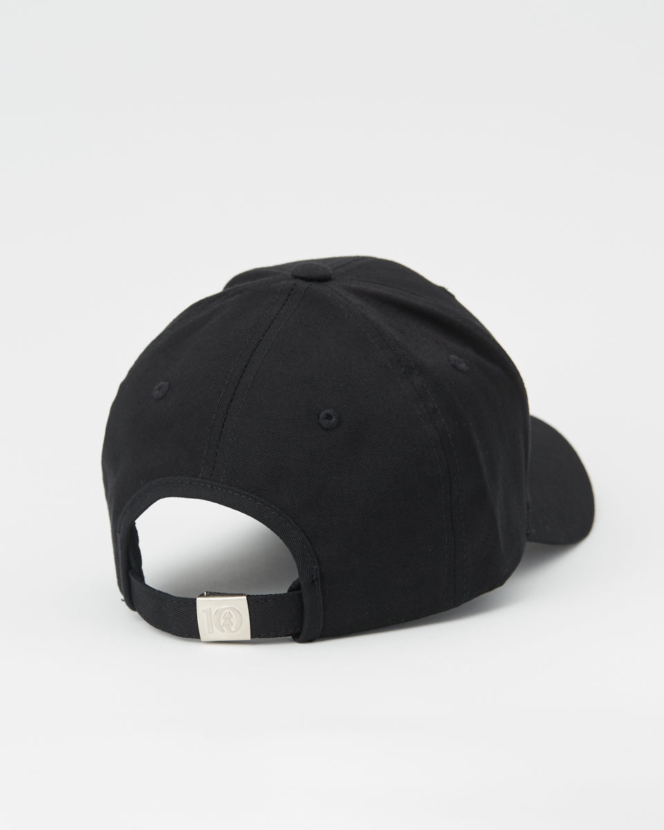 Black Adjustable Organic Cotton Baseball Cap