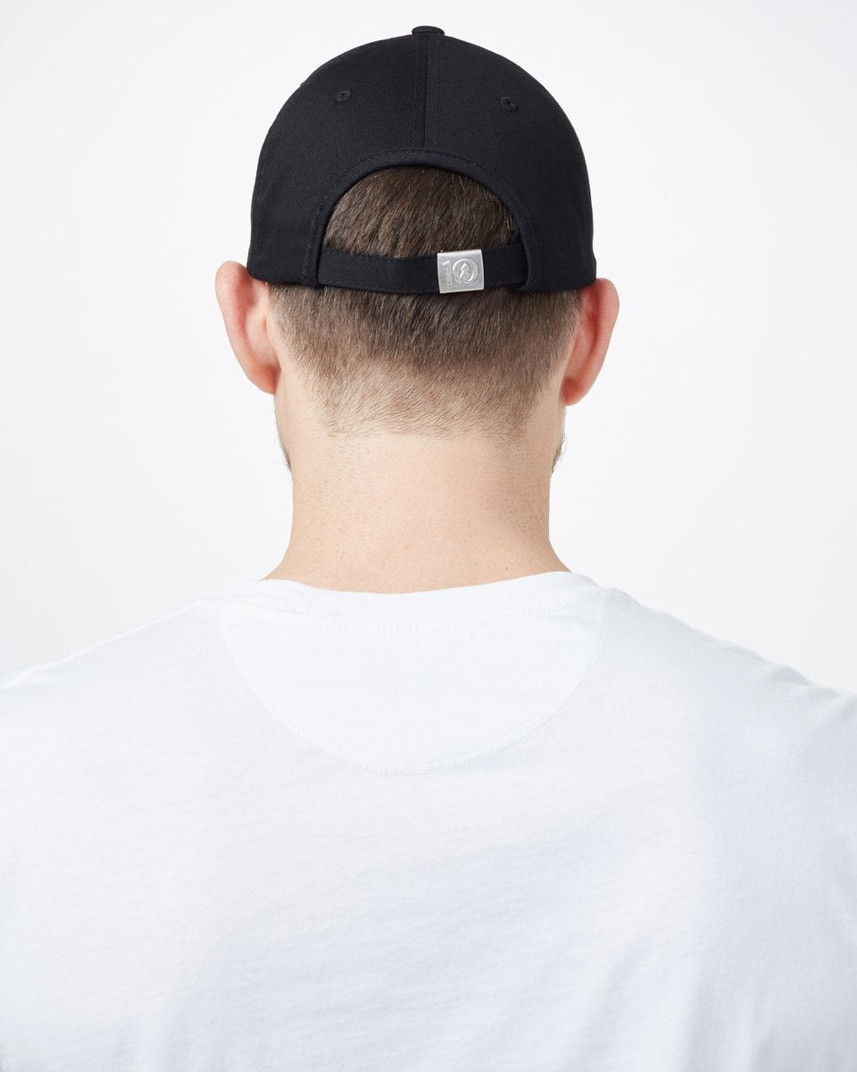 Black Adjustable Organic Cotton Baseball Cap