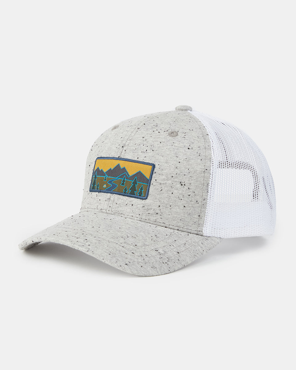 Gray Adjustable Mesh Graphic Peak Hat