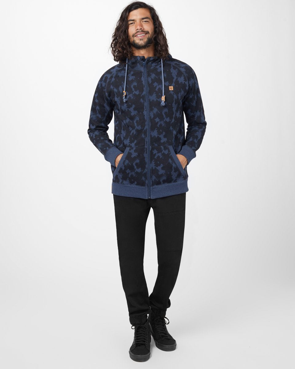 Blue Men's Eco-Friendly Zip-Up Hoodie