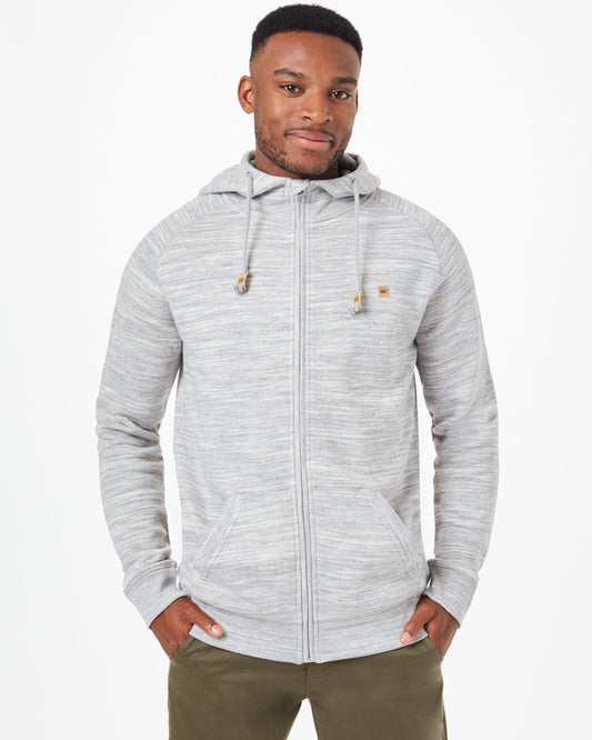 Gray Men's Eco-Friendly Zip-Up Hoodie