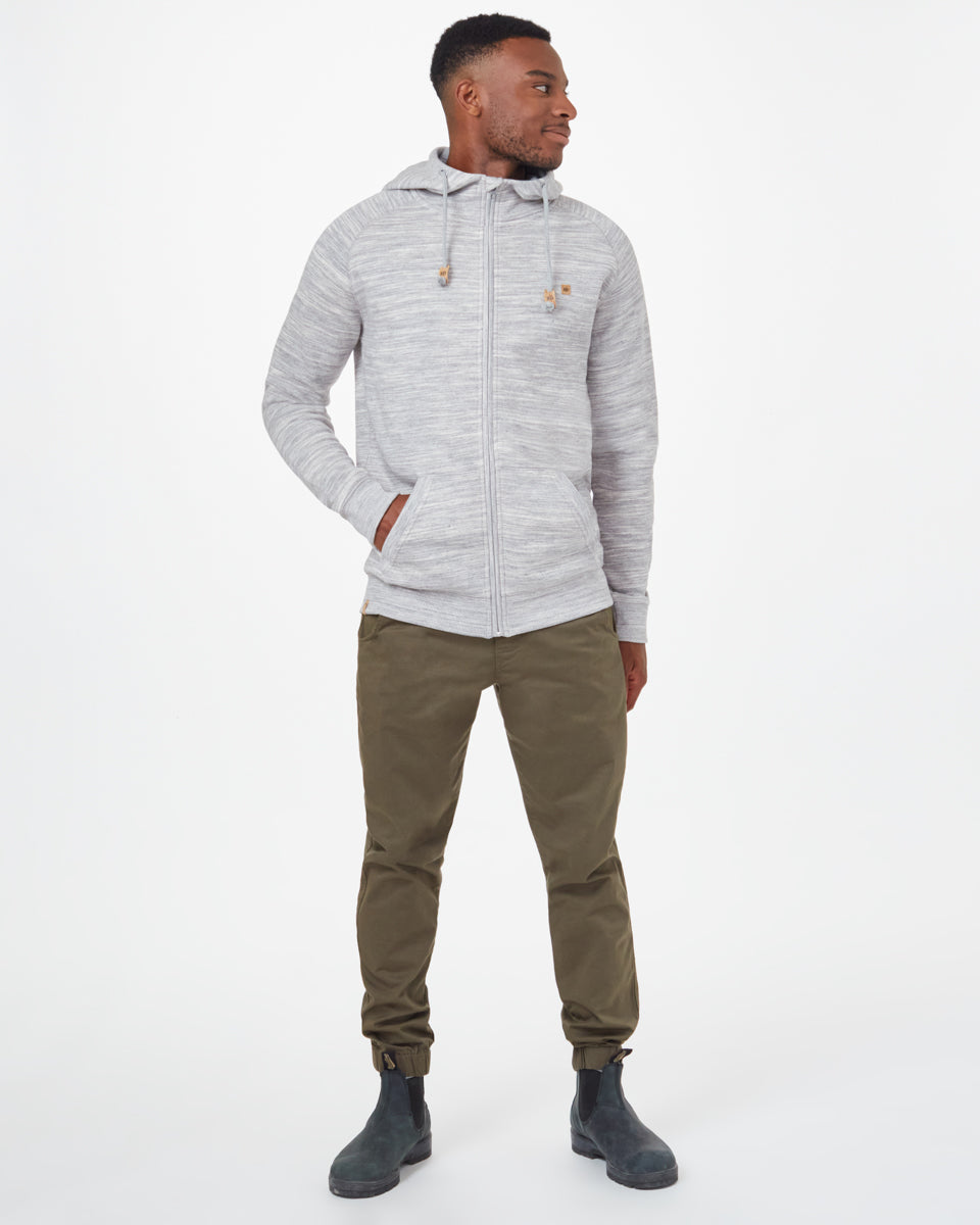 Gray Men's Eco-Friendly Zip-Up Hoodie