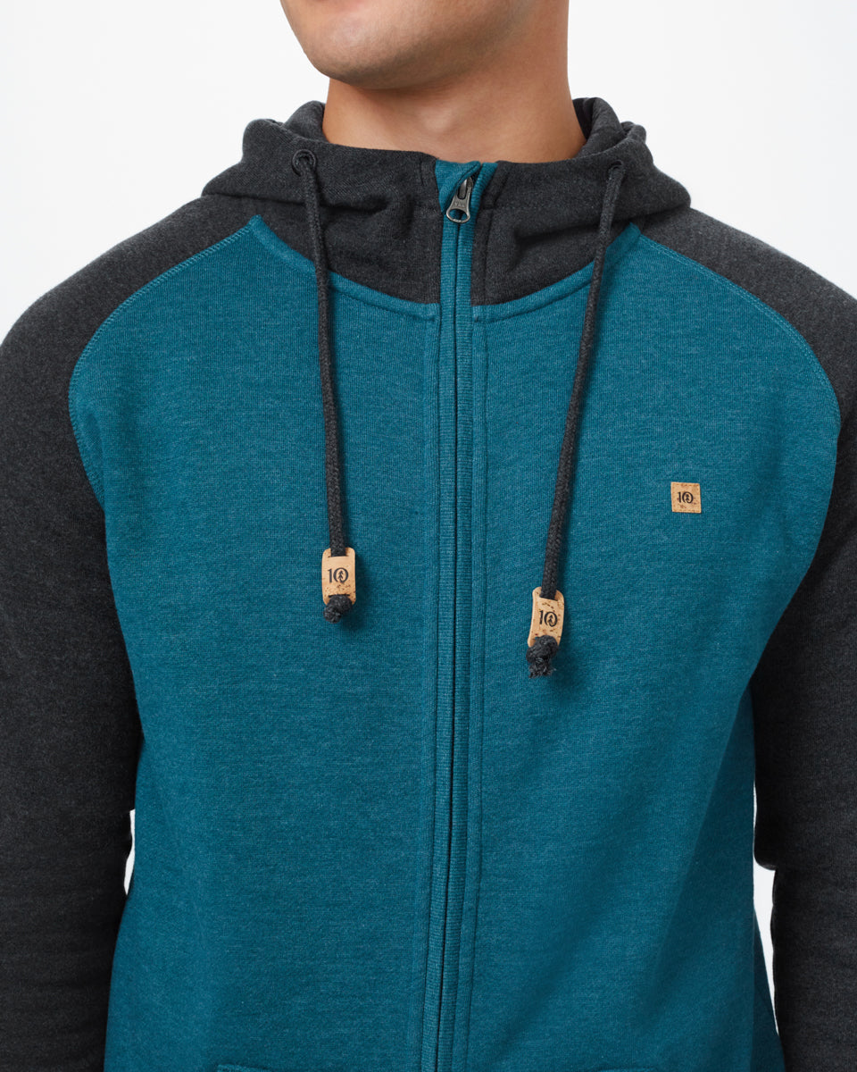 Black,Blue Men's Eco-Friendly Zip-Up Hoodie