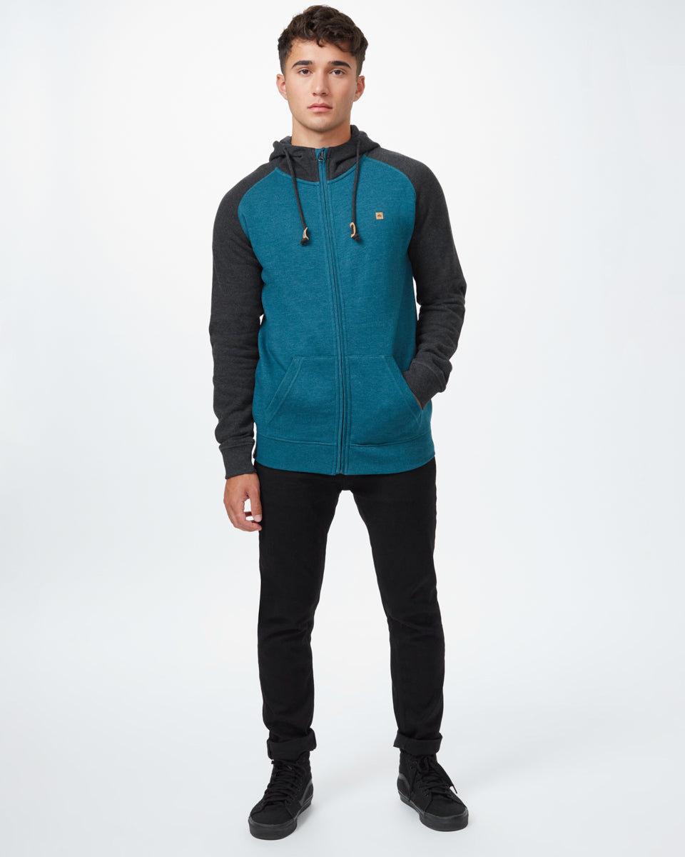 Black,Blue Men's Eco-Friendly Zip-Up Hoodie