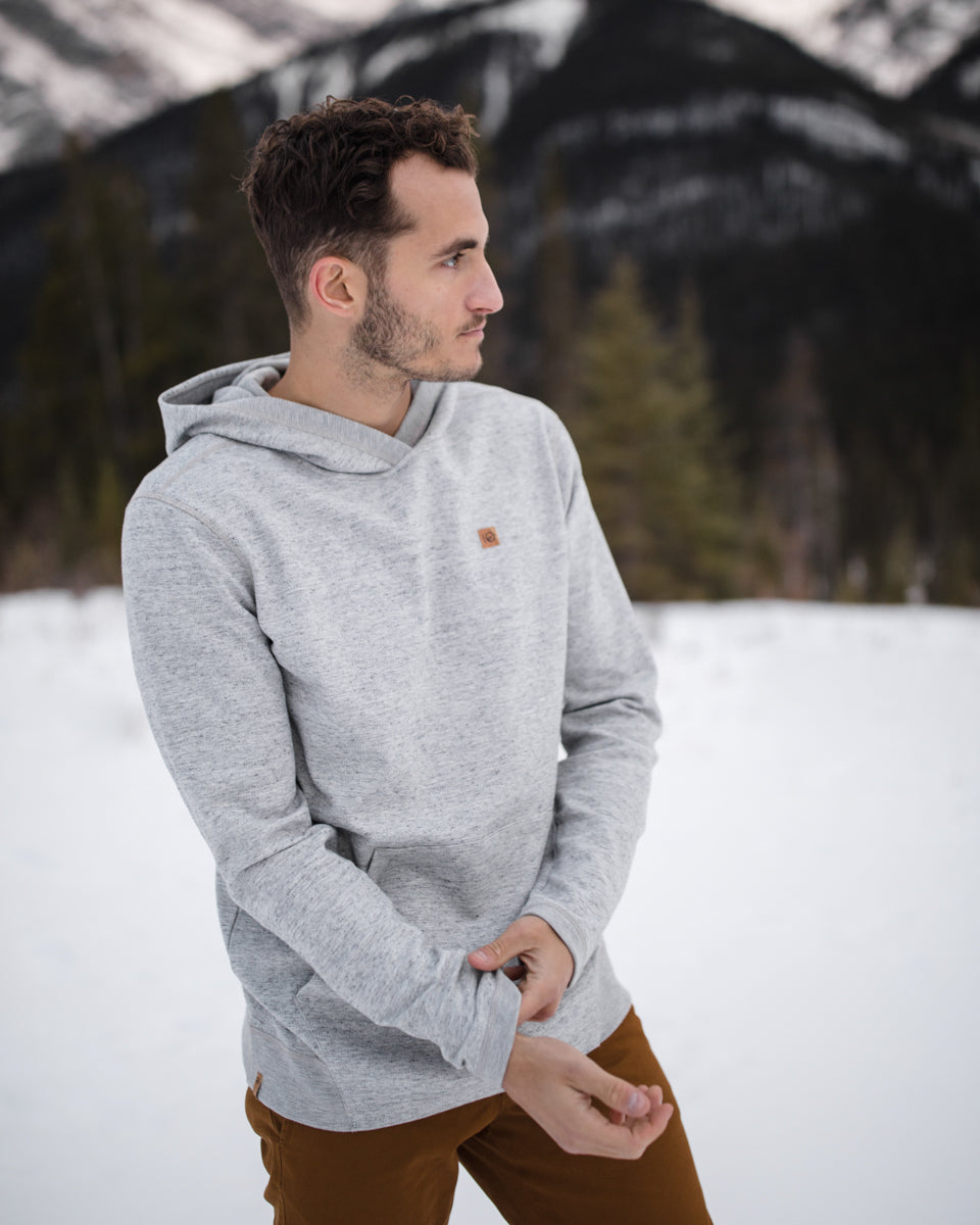 Gray Men's Organic Cotton Pullover Hoodie
