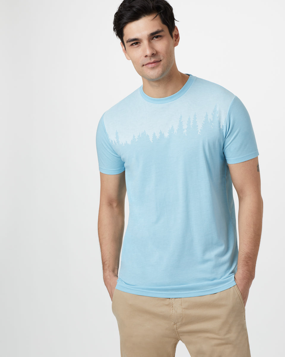 Blue Tree Graphic Crew Neck T-Shirt