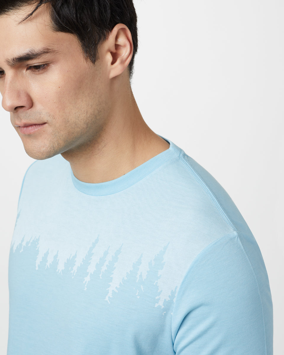 Blue Tree Graphic Crew Neck T-Shirt