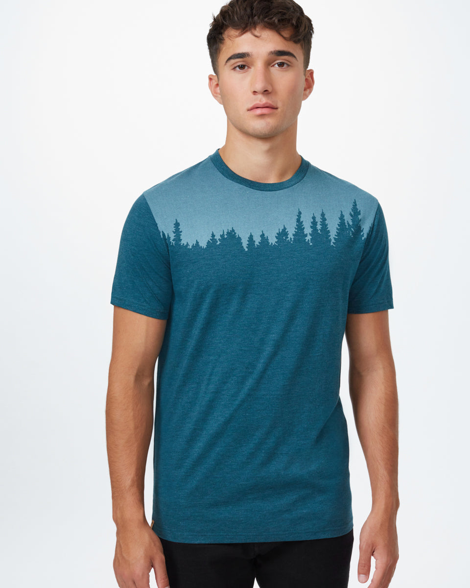 Blue Tree Graphic Crew Neck T-Shirt