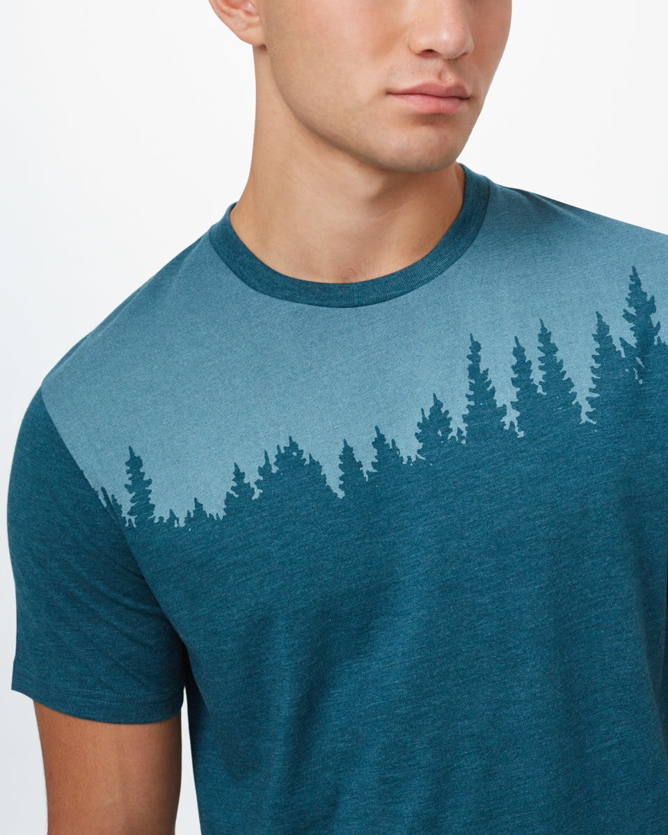 Blue Tree Graphic Crew Neck T-Shirt