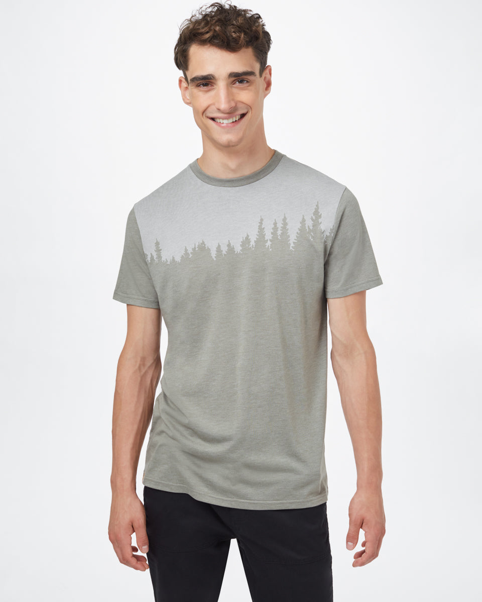 Green Tree Graphic Crew Neck T-Shirt