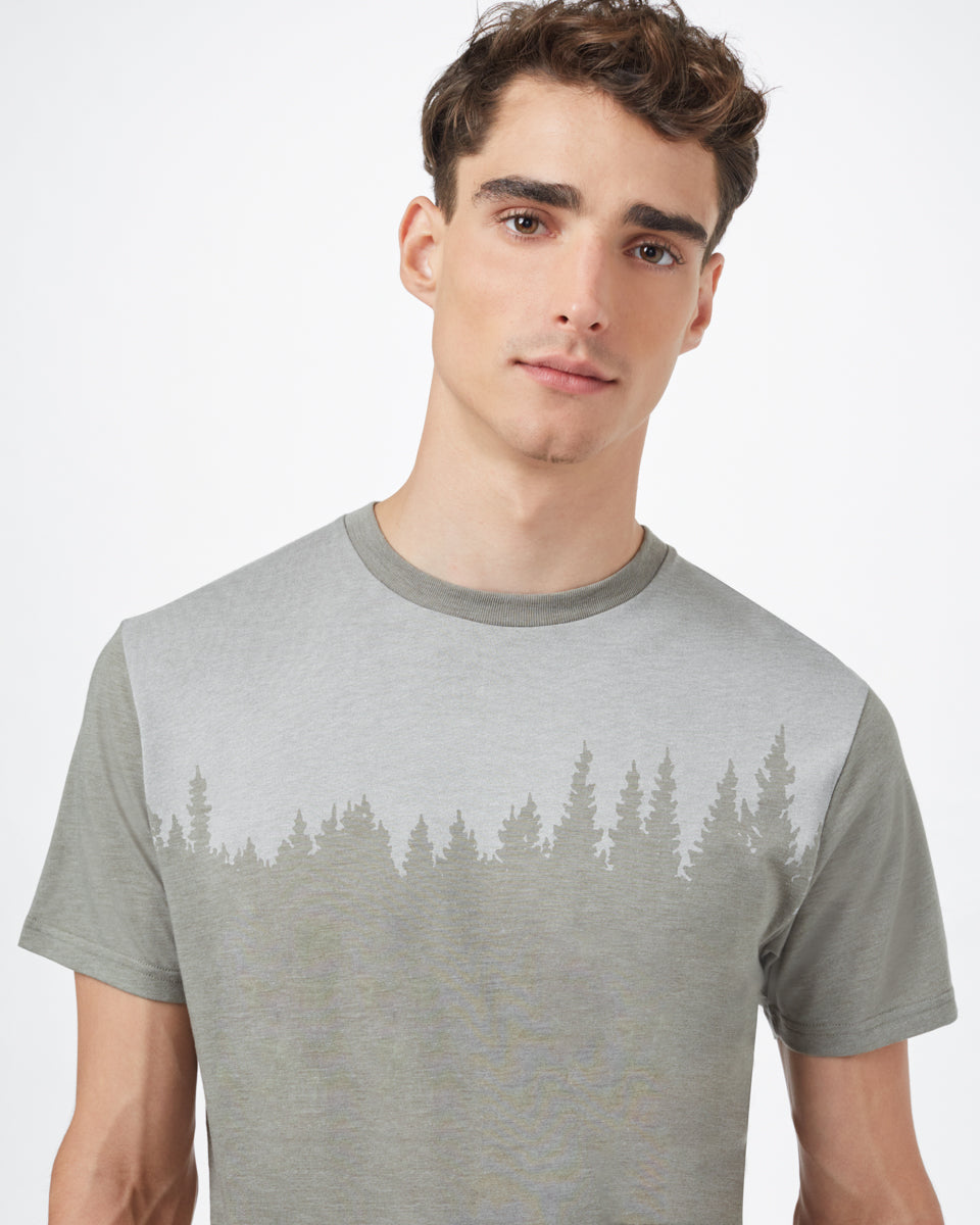 Green Tree Graphic Crew Neck T-Shirt