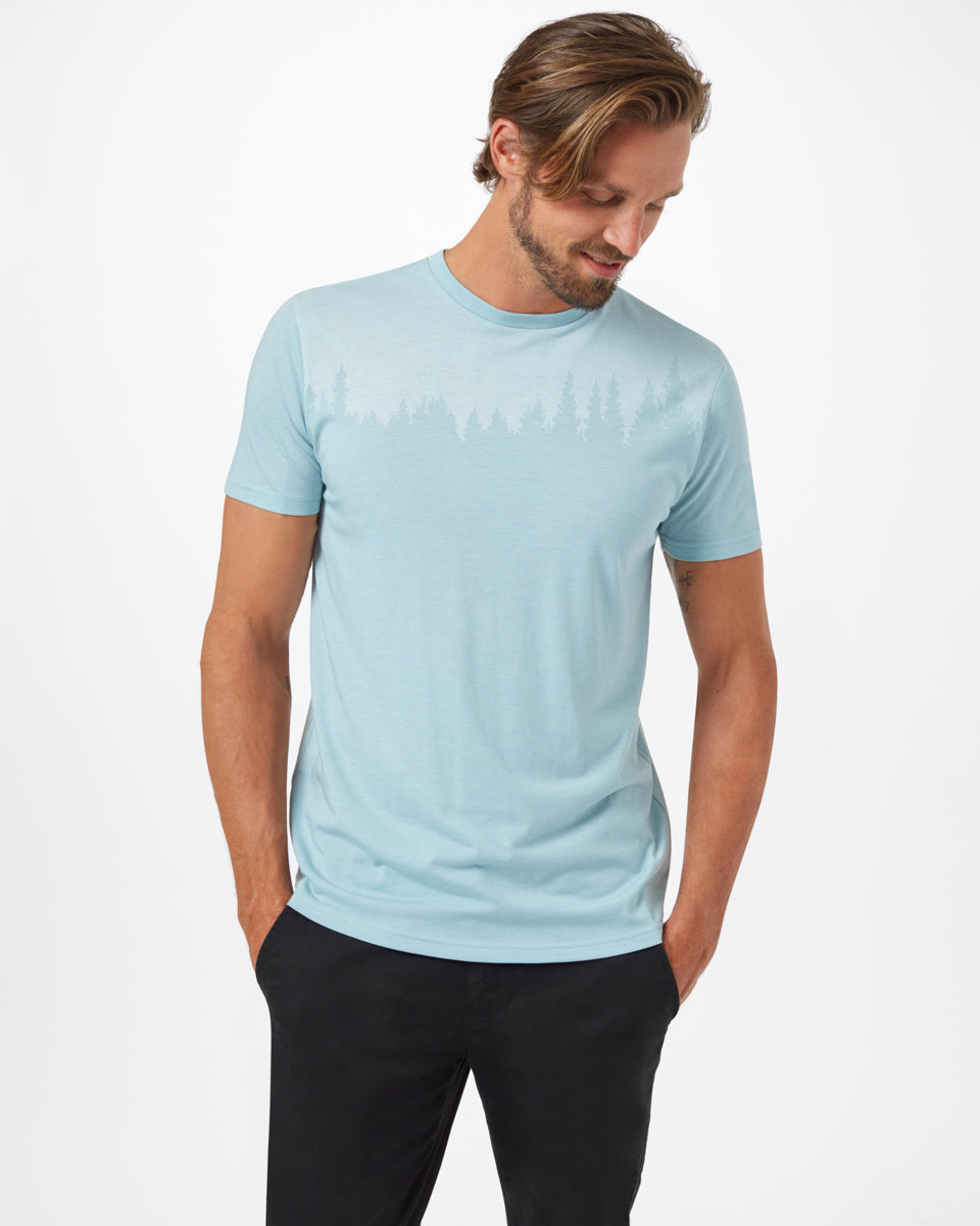 Blue Tree Graphic Crew Neck T-Shirt