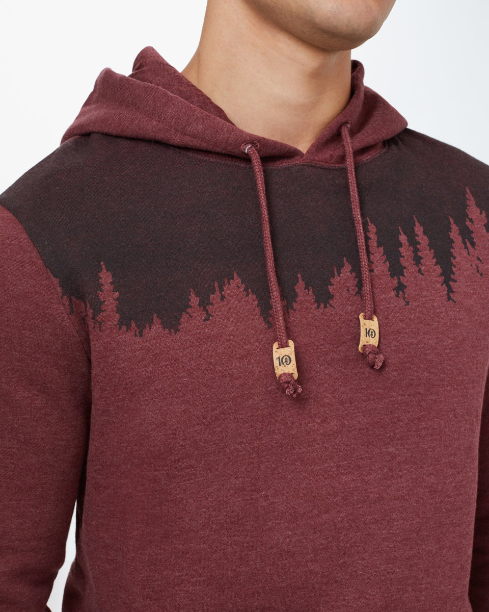 Red Treelinen Graphic Pullover