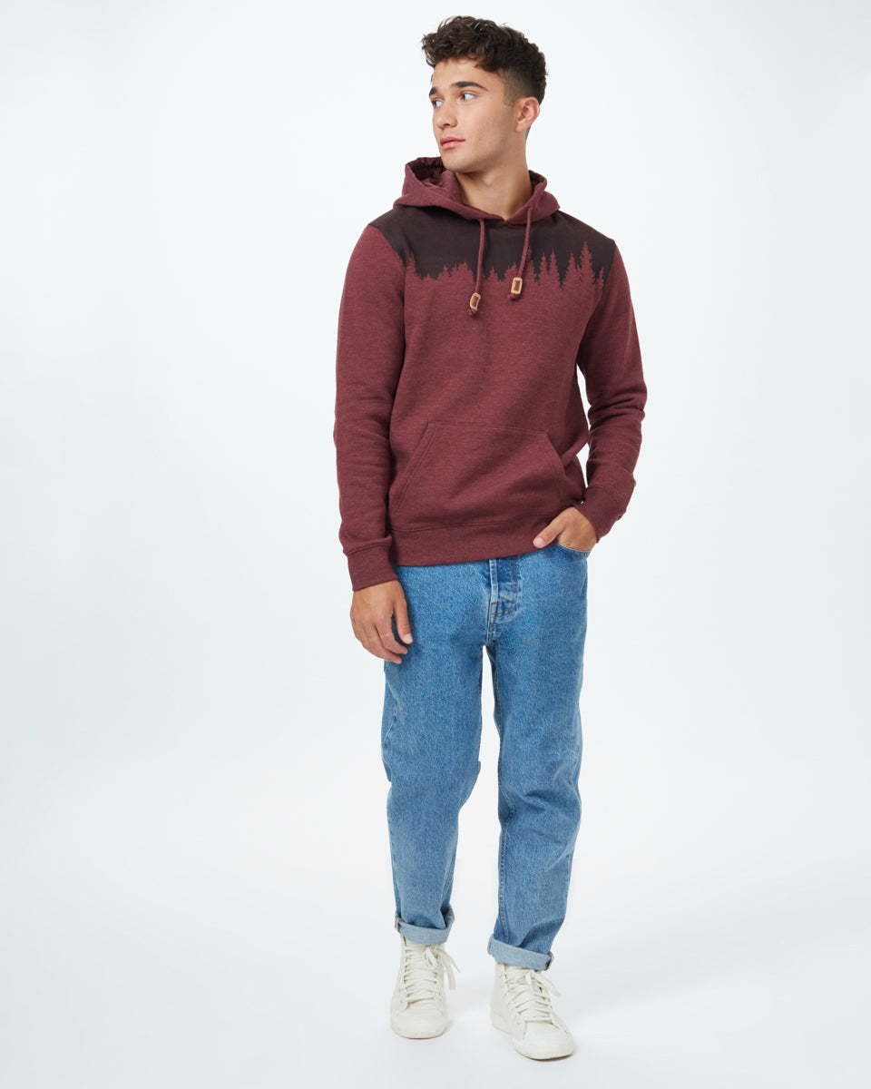 Red Treelinen Graphic Pullover