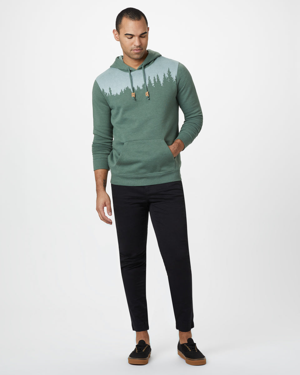 Green Treelinen Graphic Pullover