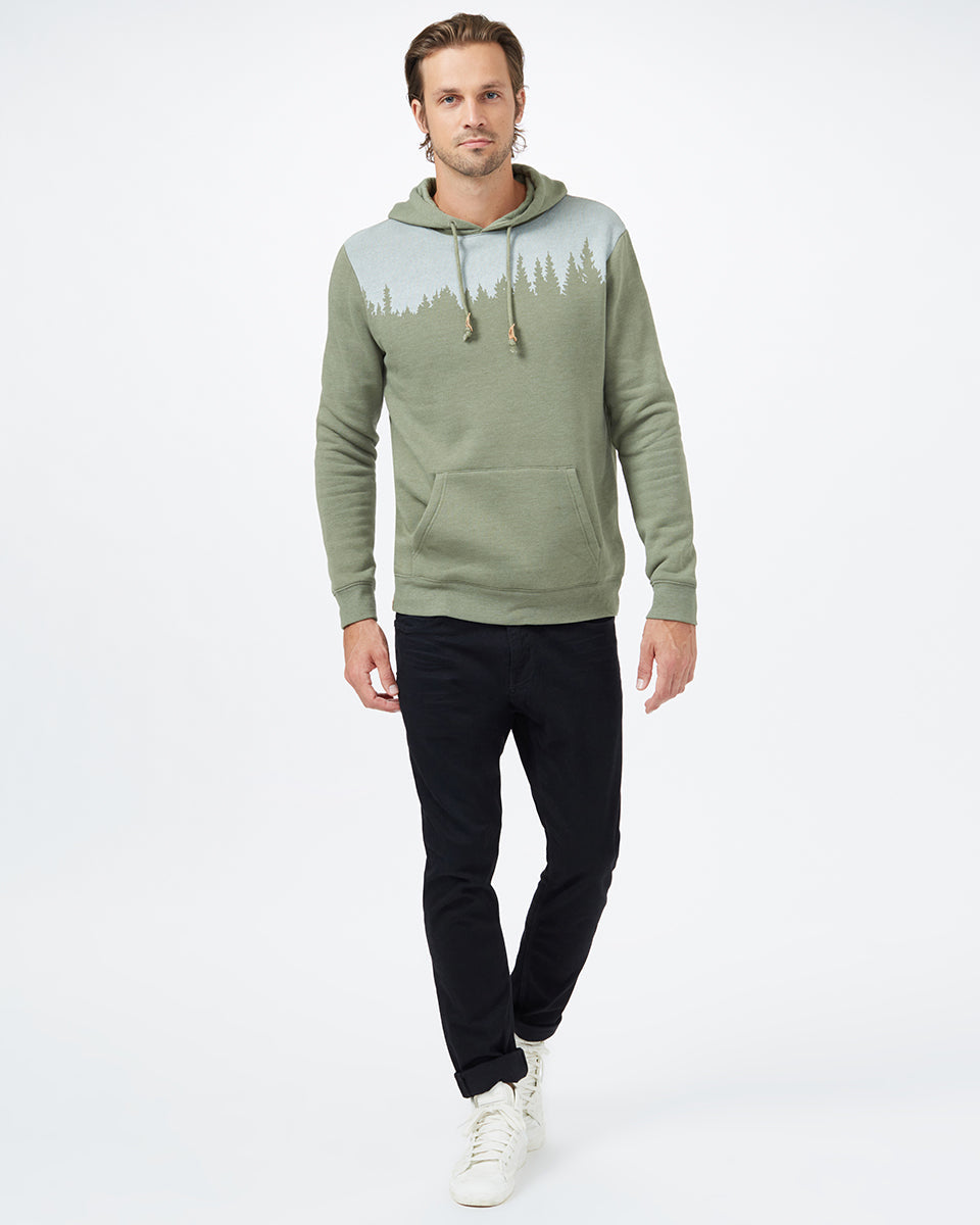 Green Treelinen Graphic Pullover