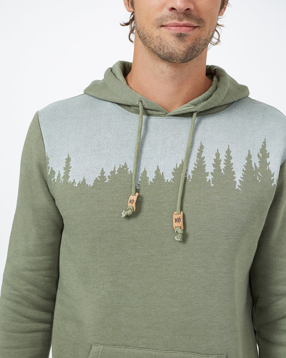 Green Treelinen Graphic Pullover