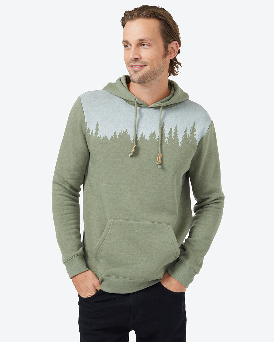 Green Treelinen Graphic Pullover