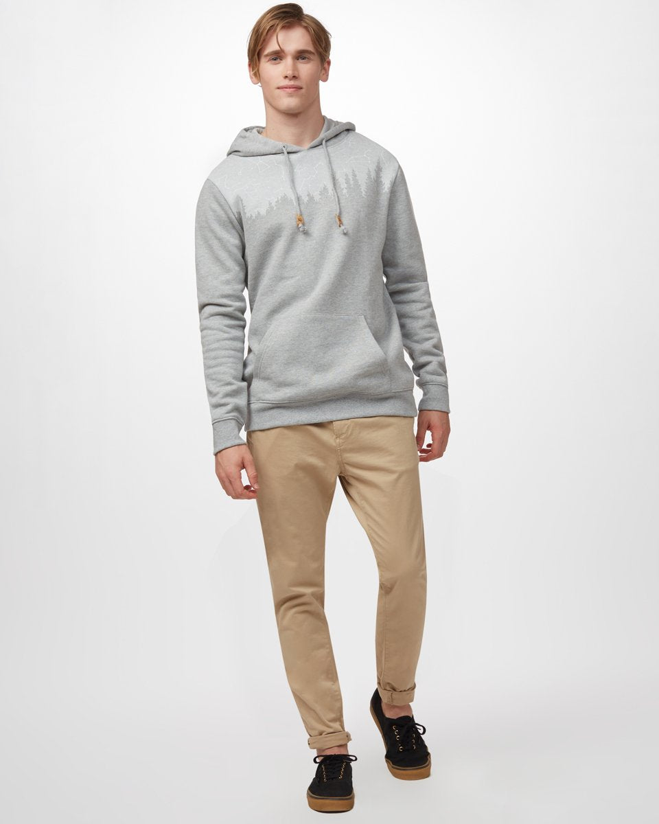 Gray Tree Graphic Hooded Pullover