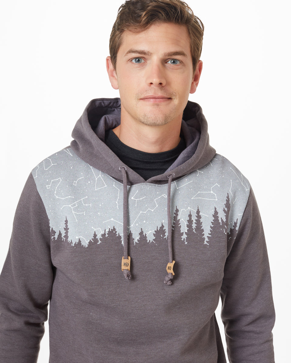 Blue Tree Graphic Hooded Pullover