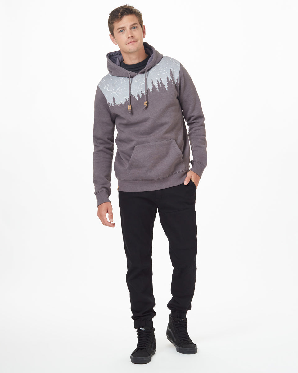 Gray Tree Graphic Hooded Pullover