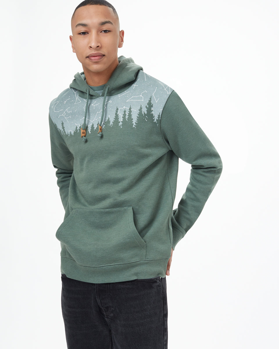 Green Tree Graphic Hooded Pullover