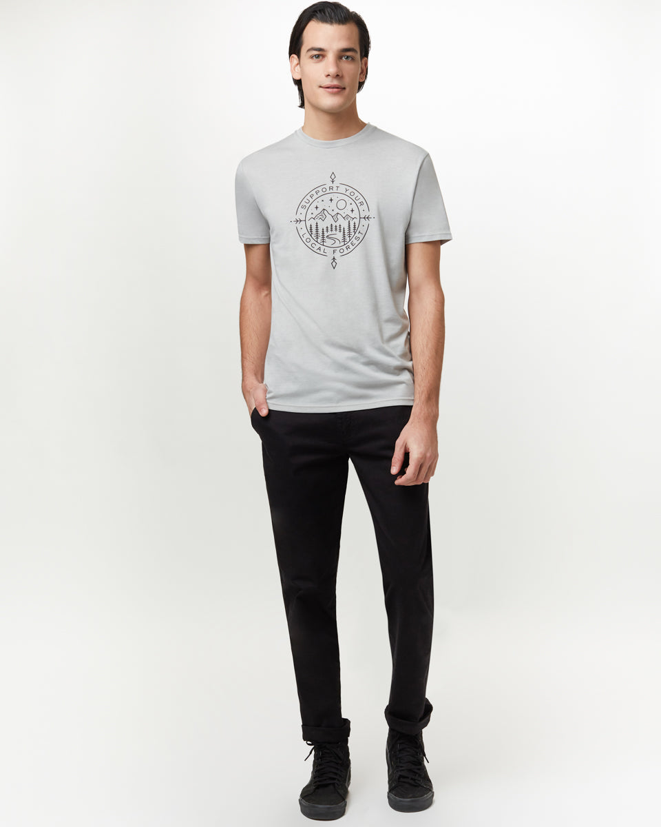 Gray Men's Eco-Friendly Graphic Tee