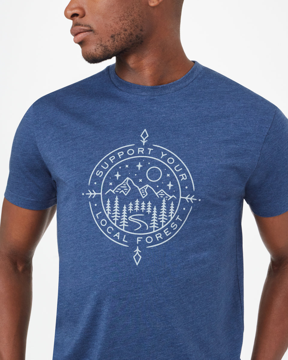 Blue Men's Eco-Friendly Graphic Tee