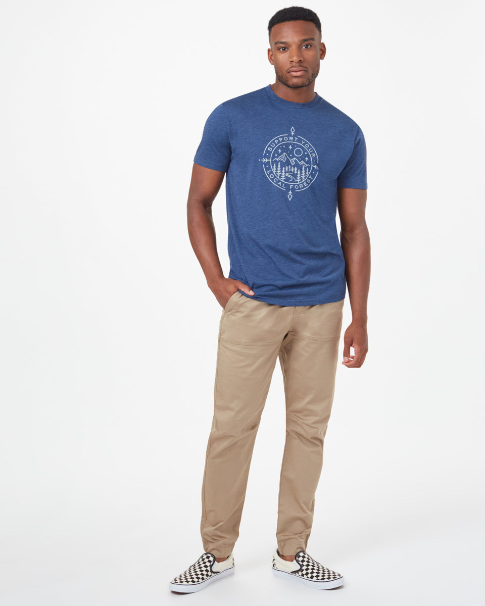 Blue Men's Eco-Friendly Graphic Tee