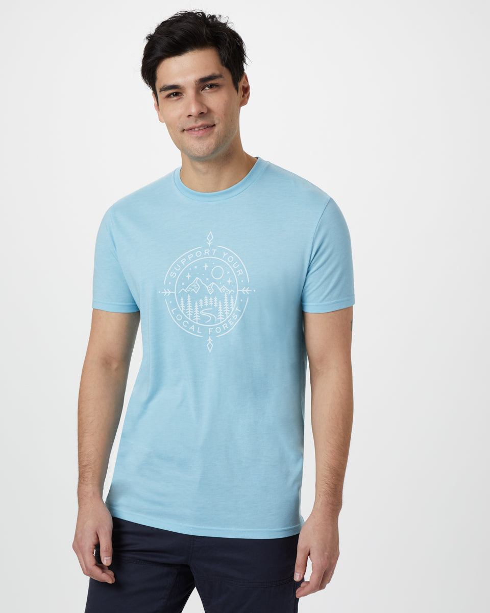 Blue Men's Eco-Friendly Graphic Tee